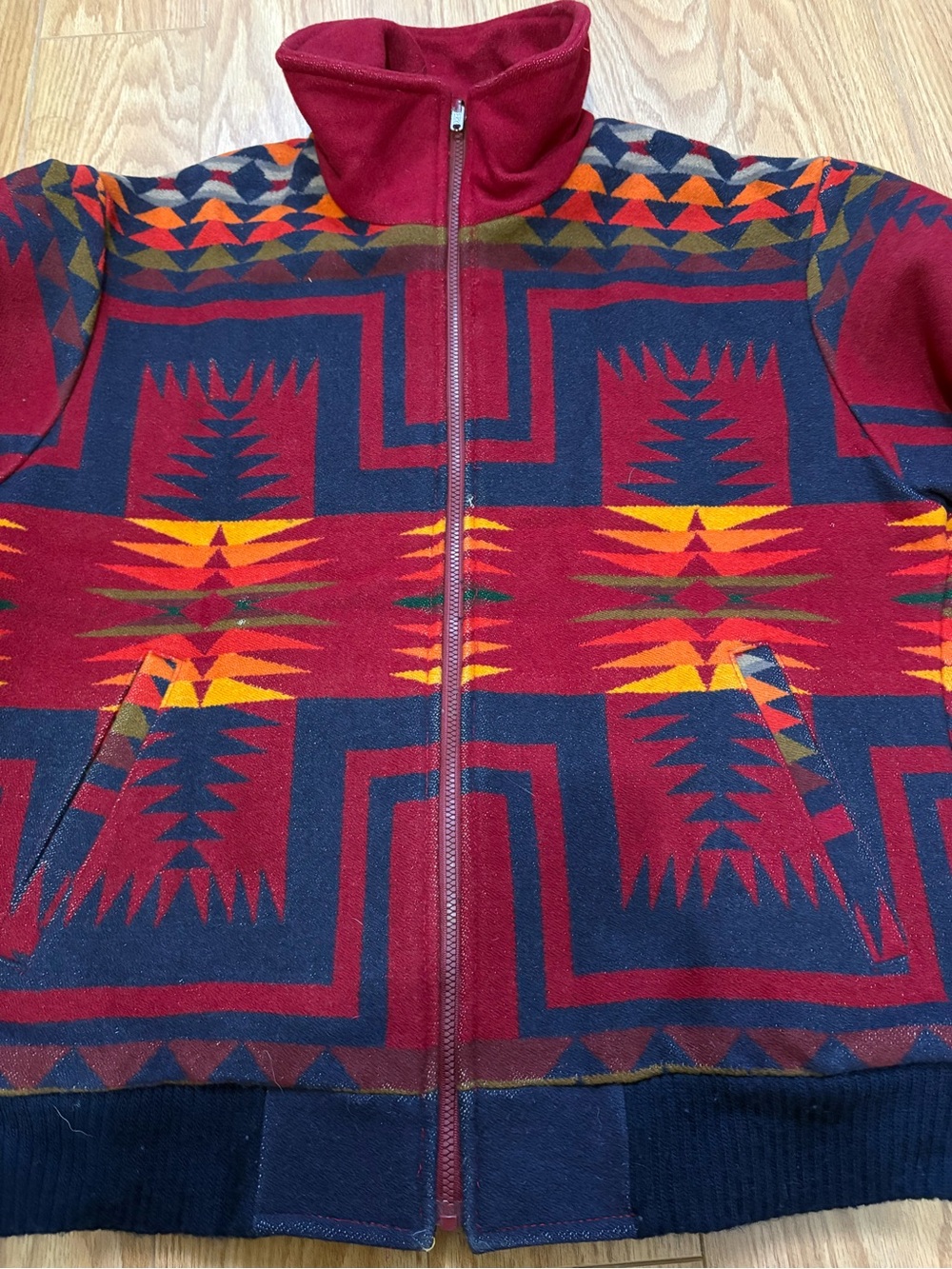 Pendleton High grade Western wear Aztec navajo red jacket size M - Picture 4 of 12